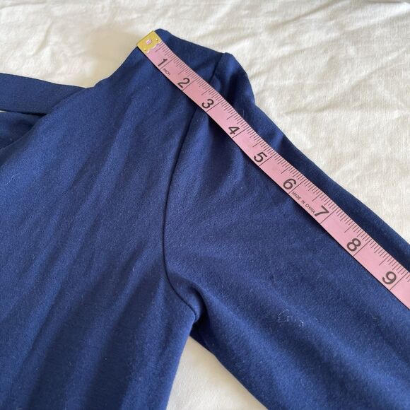 Eileen Fisher Womens Dress Size Petite  Small Blue Open Back Long Sleeve Modern - Picture 12 of 14